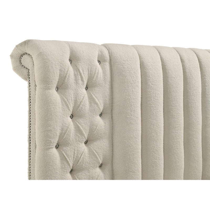 Coaster Furniture Sonya 360111KE Upholstered Eastern King Round Storage Bed - Ivory IMAGE 8