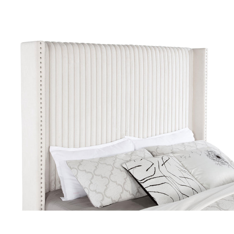 Coaster Furniture Natasha 306051Q 65-inch Upholstered Queen Wingback Bed - Cream IMAGE 5