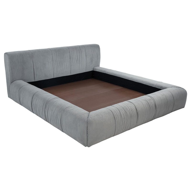 Coaster Furniture Wilshire 315981KE Upholstered Eastern King Platform Bed - Grey IMAGE 1