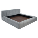 Coaster Furniture Wilshire 315981KW Upholstered California King Platform Bed - Grey IMAGE 1