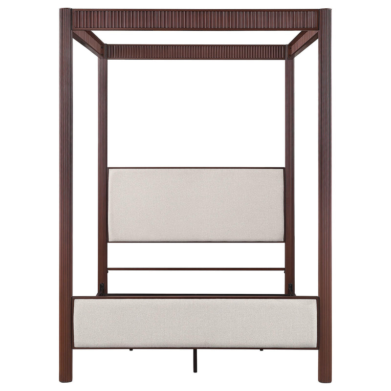 Coaster Furniture Zimmerlee 360331Q 89-inch Metal Queen Canopy Bed - Rust Brown IMAGE 2