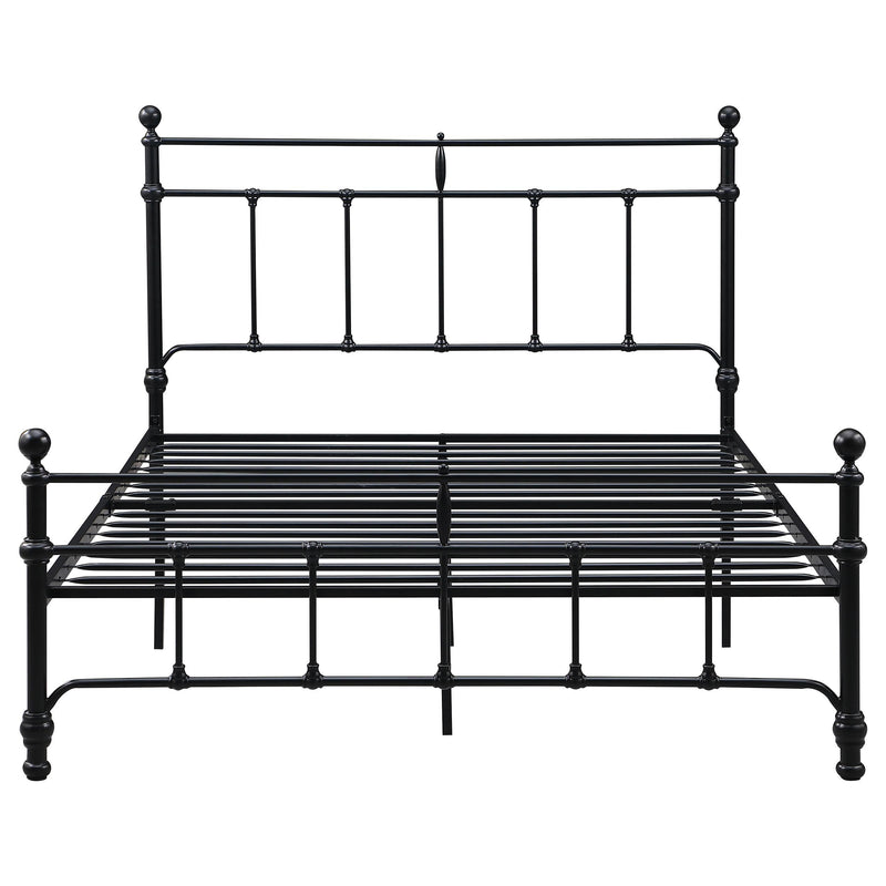 Coaster Furniture Novak 316001Q 48-inch Metal Queen Open Frame Bed - Matte Black IMAGE 2