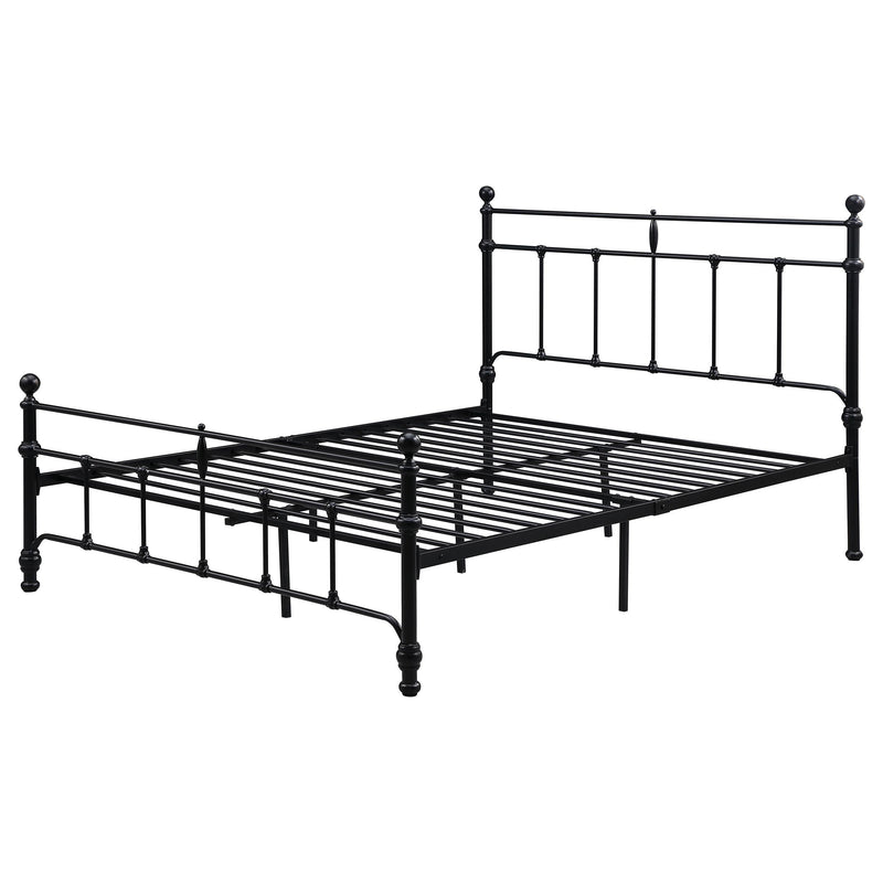 Coaster Furniture Novak 316001Q 48-inch Metal Queen Open Frame Bed - Matte Black IMAGE 3