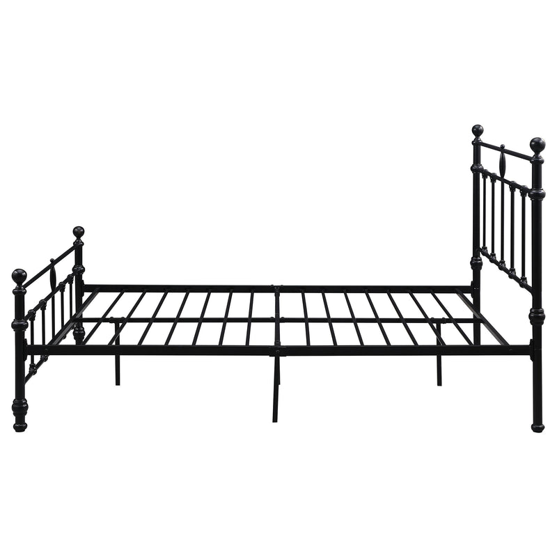 Coaster Furniture Novak 316001Q 48-inch Metal Queen Open Frame Bed - Matte Black IMAGE 4