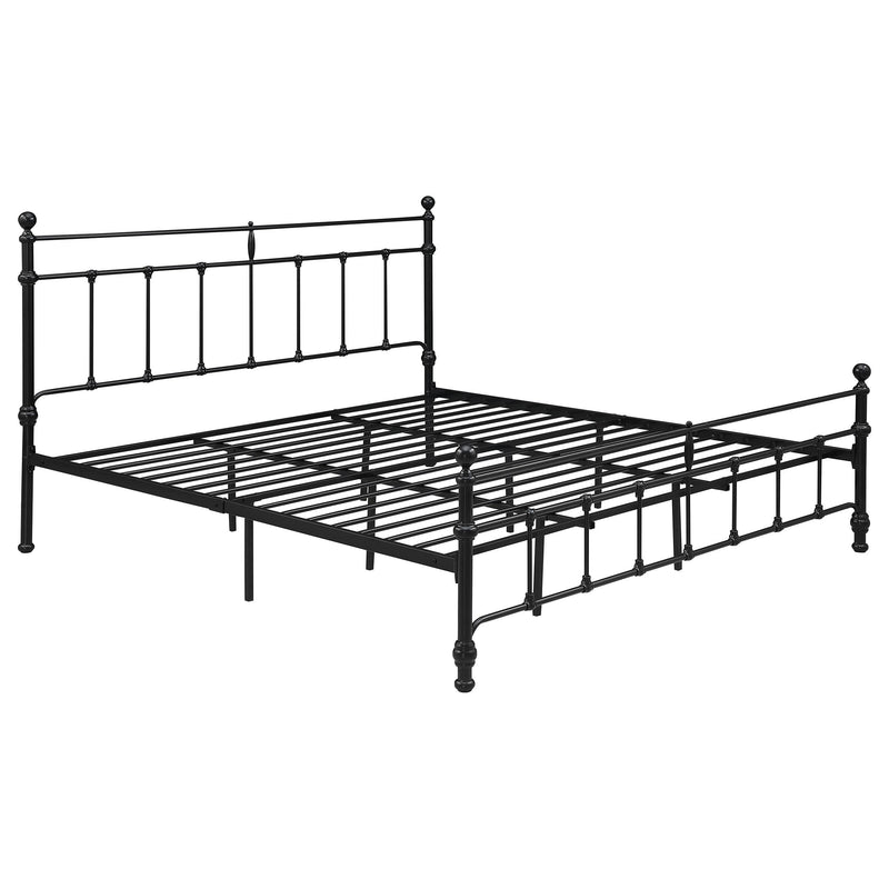 Coaster Furniture Novak 316001KE 48-inch Metal Eastern King Open Frame Bed - Matte Black IMAGE 1