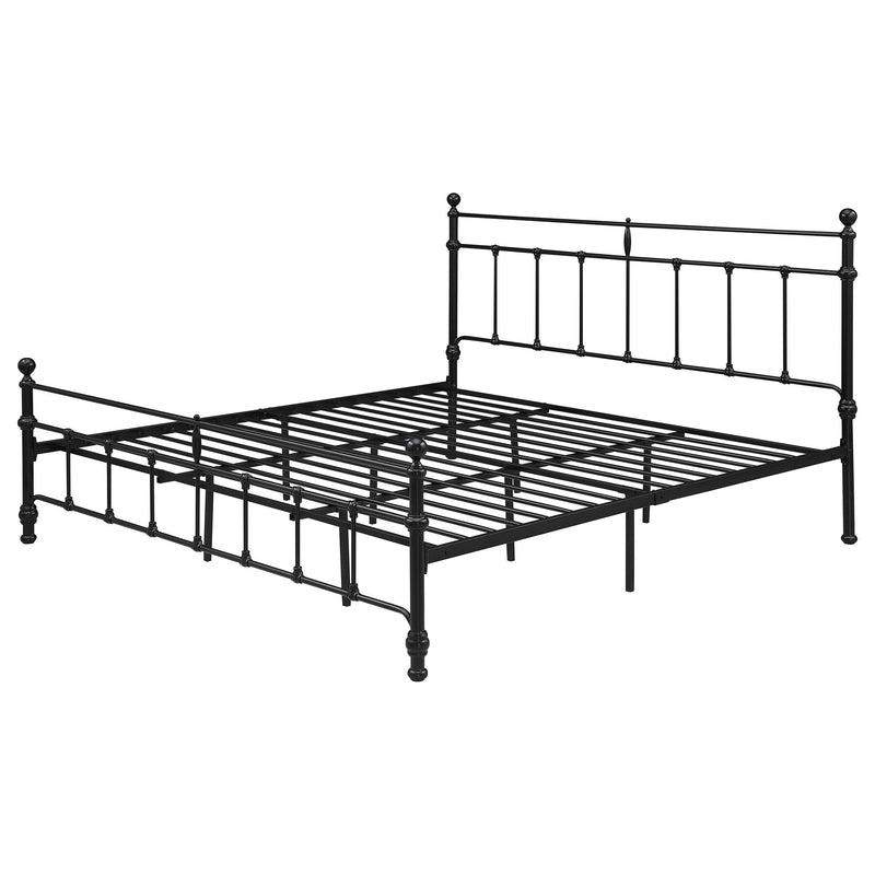 Coaster Furniture Novak 316001KE 48-inch Metal Eastern King Open Frame Bed - Matte Black IMAGE 3
