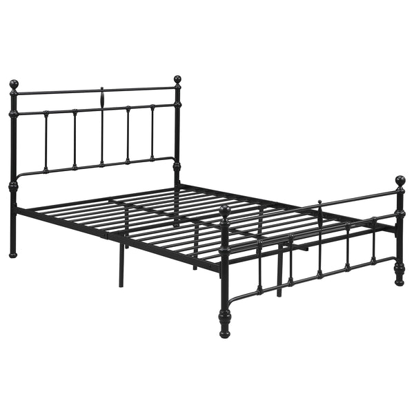Coaster Furniture Novak 316001F 48-inch Metal Full Open Frame Bed - Matte Black IMAGE 1