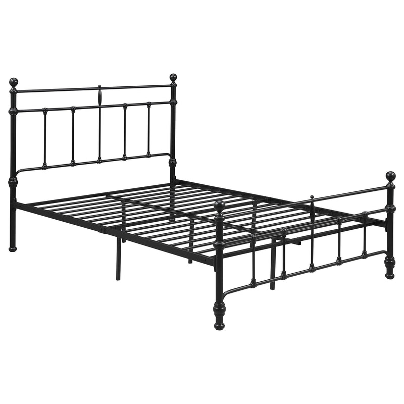 Coaster Furniture Novak 316001F 48-inch Metal Full Open Frame Bed - Matte Black IMAGE 1
