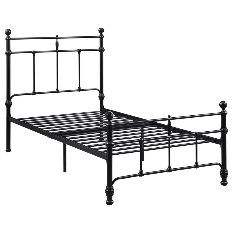Coaster Furniture Novak 316001T 48-inch Metal Twin Open Frame Bed - Matte Black IMAGE 1