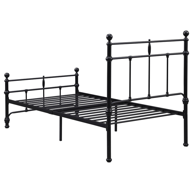 Coaster Furniture Novak 316001T 48-inch Metal Twin Open Frame Bed - Matte Black IMAGE 5