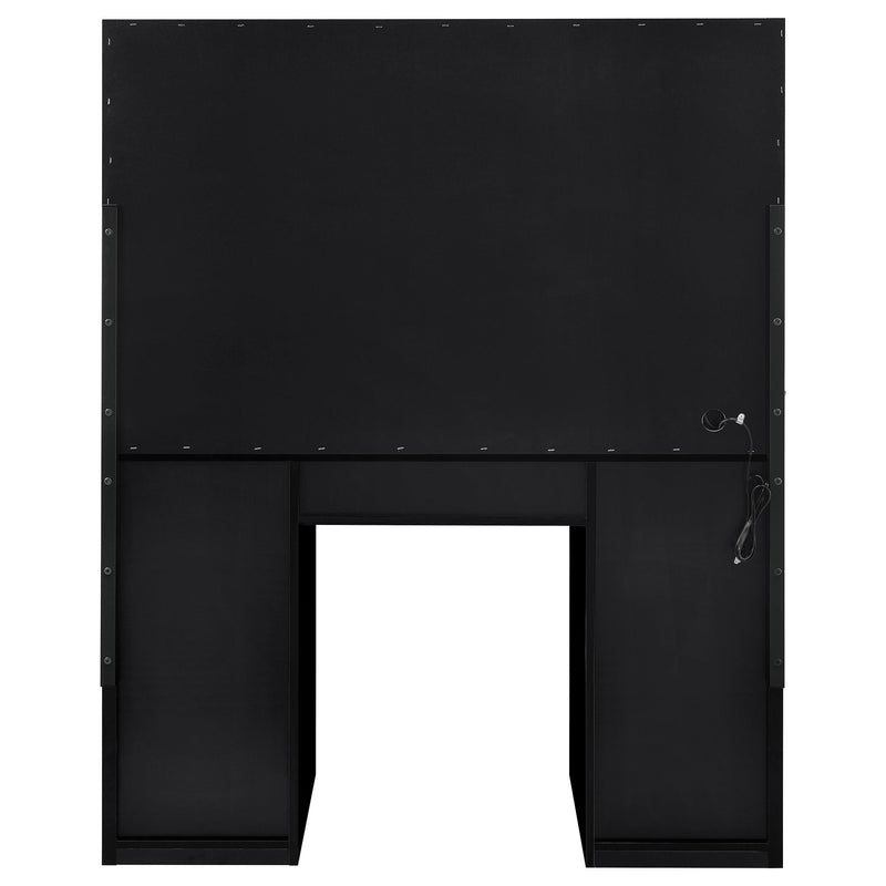 Coaster Furniture Acena 931144 7-Drawer Vanity Set with Lighting - Black High Gloss IMAGE 6
