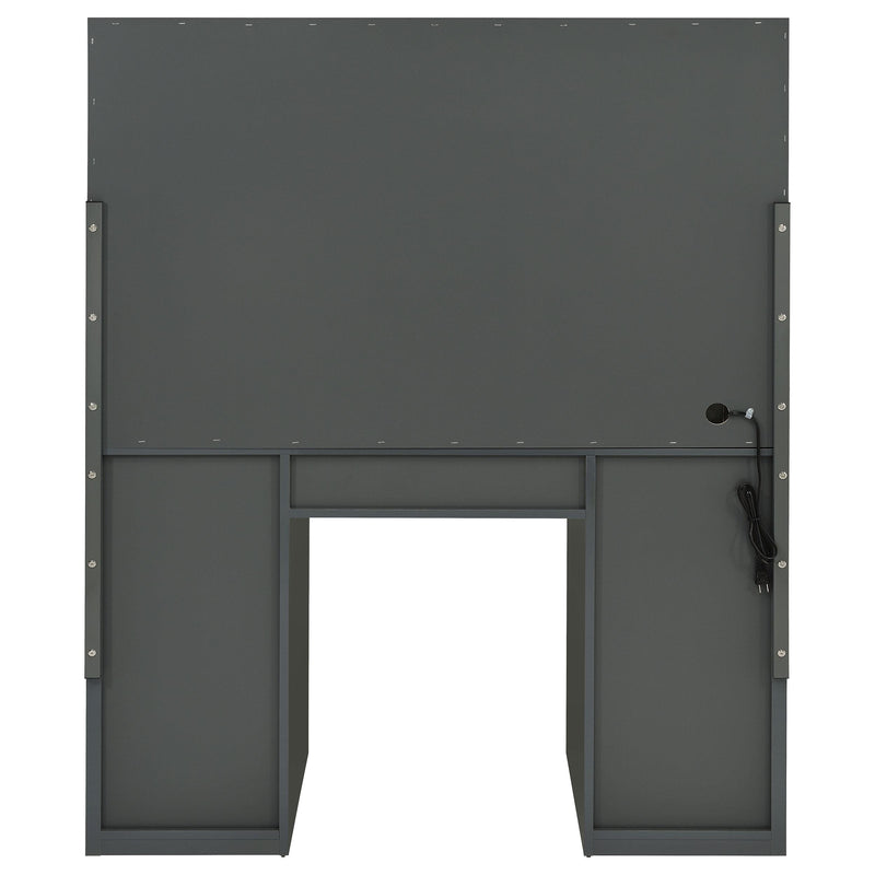 Coaster Furniture Acena 931145 7-Drawer Vanity Set with Lighting - Grey High Gloss IMAGE 6