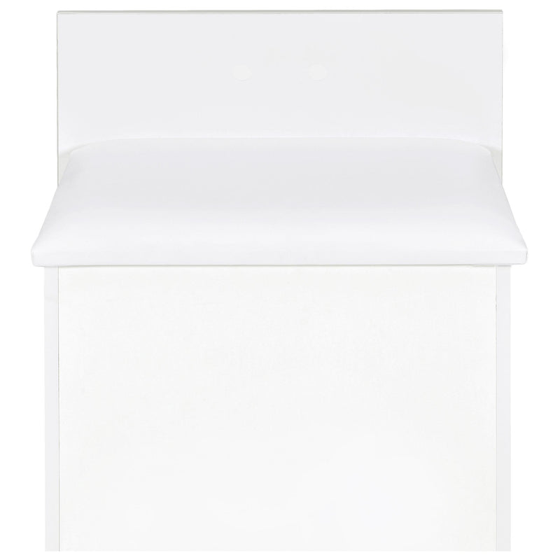 Coaster Furniture Danbury 930208 3-Drawer Makeup Vanity & Stool - Set White High Gloss IMAGE 11