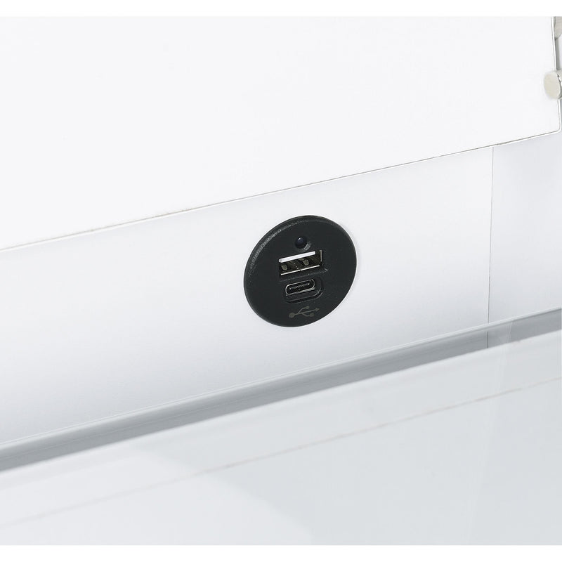 Coaster Furniture Danbury 930208 3-Drawer Makeup Vanity & Stool - Set White High Gloss IMAGE 17