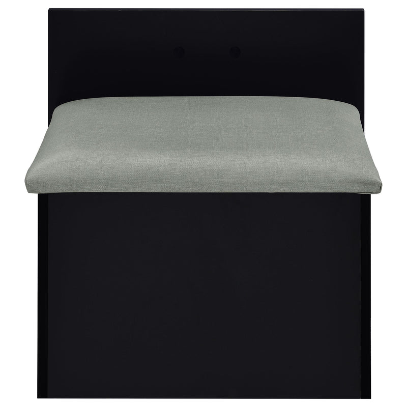 Coaster Furniture Danbury 930209 3-Drawer Makeup Vanity & Stool - Set Black High Gloss IMAGE 11