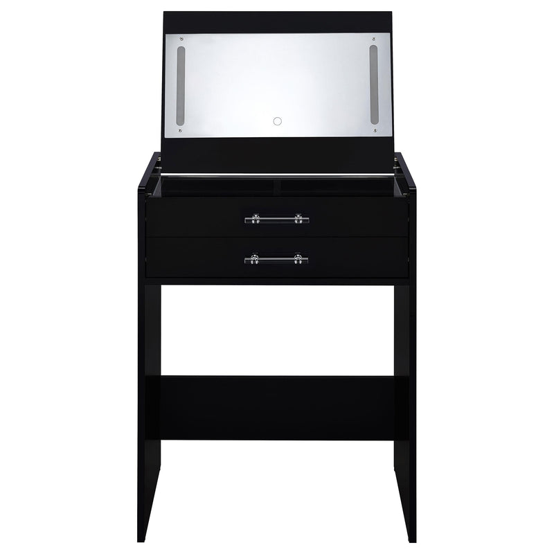 Coaster Furniture Danbury 930209 3-Drawer Makeup Vanity & Stool - Set Black High Gloss IMAGE 7