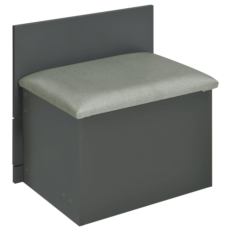 Coaster Furniture Danbury 930210 3-Drawer Makeup Vanity & Stool - Set Grey High Gloss IMAGE 10