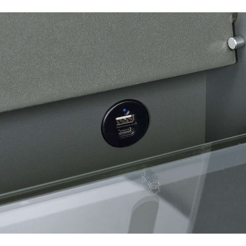 Coaster Furniture Danbury 930210 3-Drawer Makeup Vanity & Stool - Set Grey High Gloss IMAGE 17