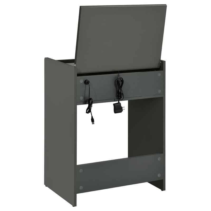 Coaster Furniture Danbury 930210 3-Drawer Makeup Vanity & Stool - Set Grey High Gloss IMAGE 9