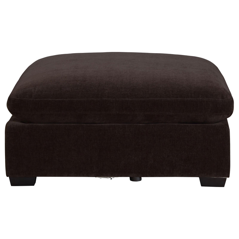 Coaster Furniture Lakeview 551466 Rectangular Upholstered Ottoman - Dark Chocolate IMAGE 2