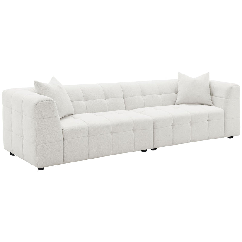 Coaster Furniture Everly 504850 Boucle Upholstered Extra Long Sofa - Off White IMAGE 1