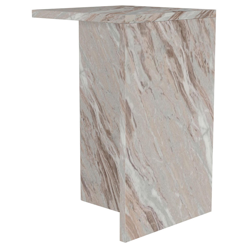 Coaster Furniture Bowdoin 930053 Genuine Marble Accent Side Table - Grey IMAGE 5