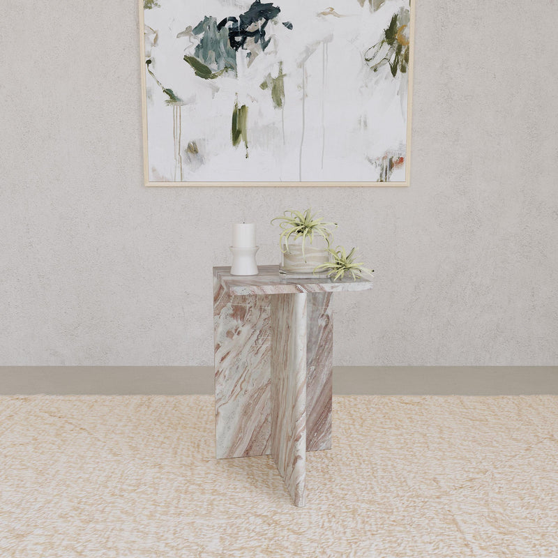 Coaster Furniture Bowdoin 930053 Genuine Marble Accent Side Table - Grey IMAGE 9