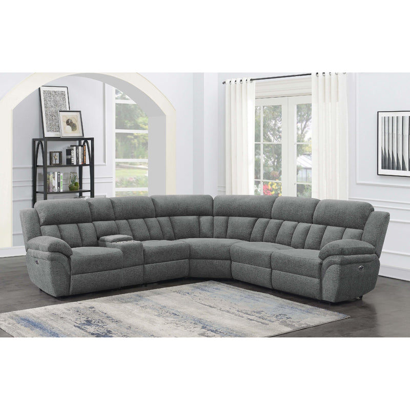Coaster Furniture Bahrain 609540P 6 pc Modular Power Reclining Sectional - Charcoal IMAGE 6