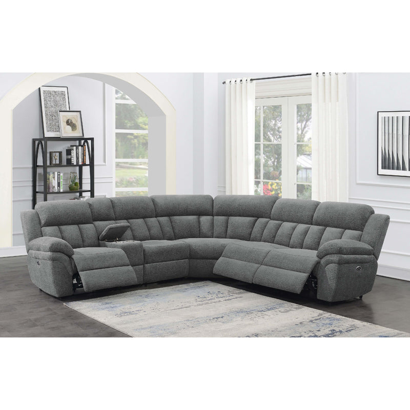 Coaster Furniture Bahrain 609540P 6 pc Modular Power Reclining Sectional - Charcoal IMAGE 7