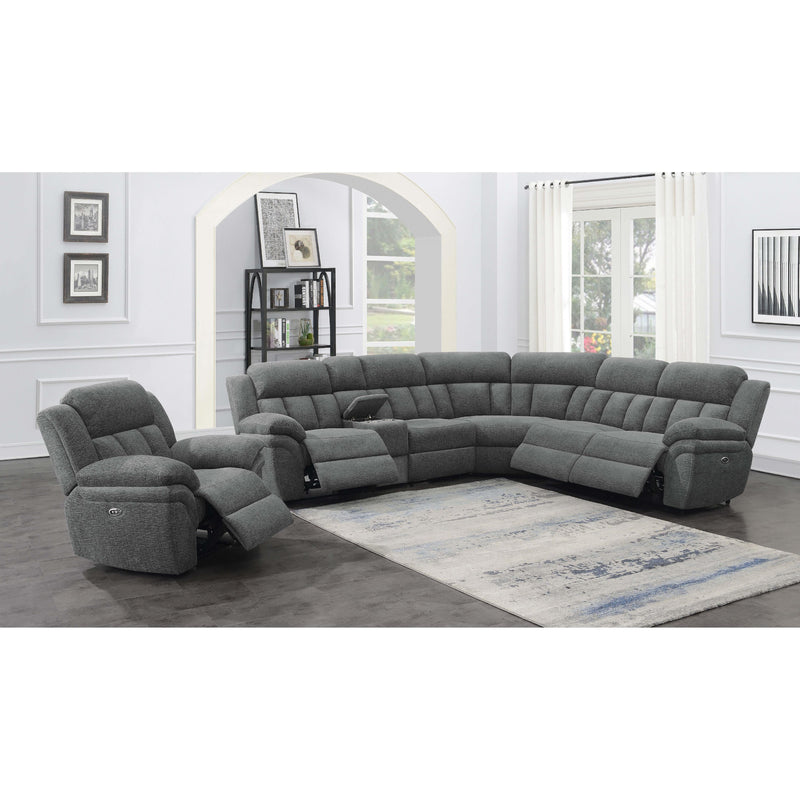 Coaster Furniture Bahrain 609540P 6 pc Modular Power Reclining Sectional - Charcoal IMAGE 9