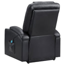 Coaster Furniture Armstrong 609475P Upholstered Power Lift Massage Recliner - Black IMAGE 6
