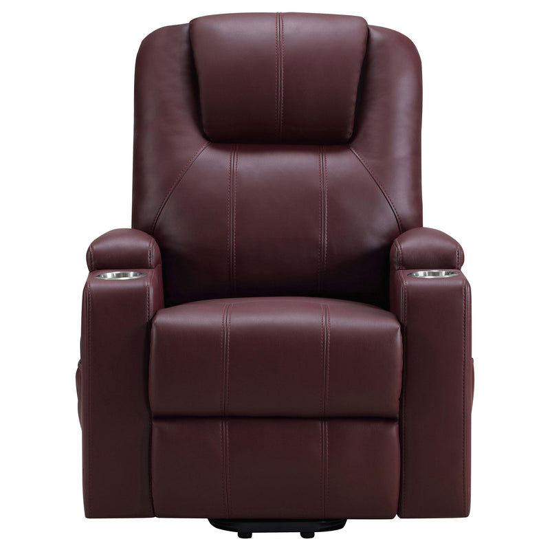 Coaster Furniture Armstrong 609479P Upholstered Power Lift Massage Recliner - Wine IMAGE 4
