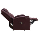 Coaster Furniture Armstrong 609479P Upholstered Power Lift Massage Recliner - Wine IMAGE 7