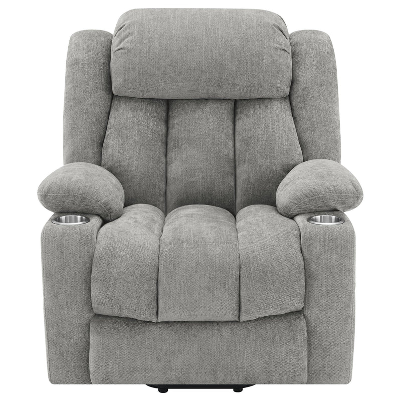 Coaster Furniture Houston 602284P Upholstered Power Lift Recliner - Grey IMAGE 4