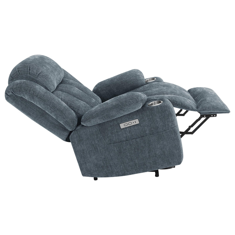 Coaster Furniture Houston 602294P Upholstered Power Lift Recliner - Slate Blue IMAGE 10