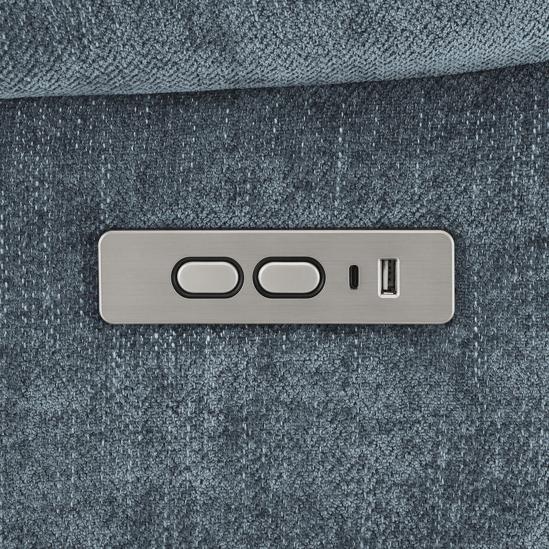 Coaster Furniture Houston 602294P Upholstered Power Lift Recliner - Slate Blue IMAGE 15