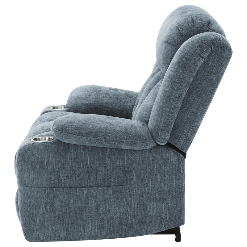 Coaster Furniture Houston 602294P Upholstered Power Lift Recliner - Slate Blue IMAGE 6