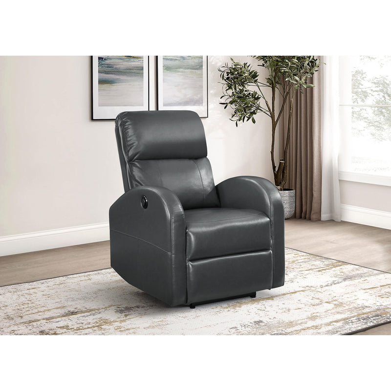 Coaster Furniture Grant 601499P Upholstered Power Recliner Chair - Grey IMAGE 7
