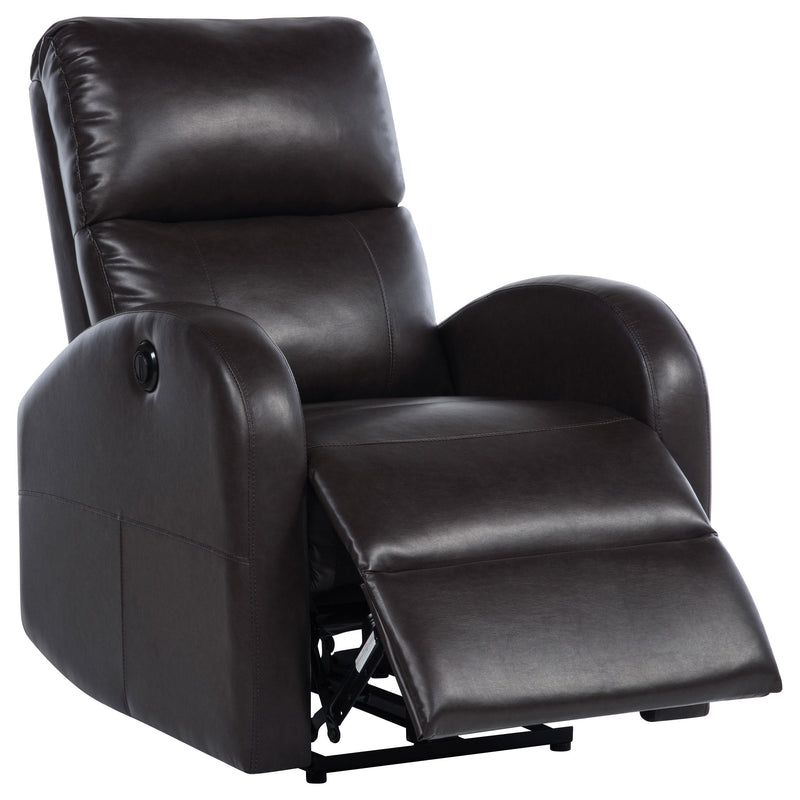 Coaster Furniture Grant 601500P Upholstered Power Recliner Chair - Brown IMAGE 2