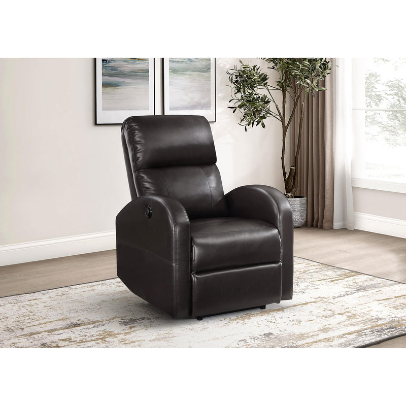 Coaster Furniture Grant 601500P Upholstered Power Recliner Chair - Brown IMAGE 7