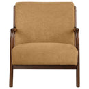 Coaster Furniture Foster 902271 Upholstered Wood Frame Accent Chair - Honey IMAGE 2
