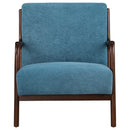 Coaster Furniture Foster 902272 Upholstered Wood Frame Accent Chair - Peacock Blue IMAGE 2
