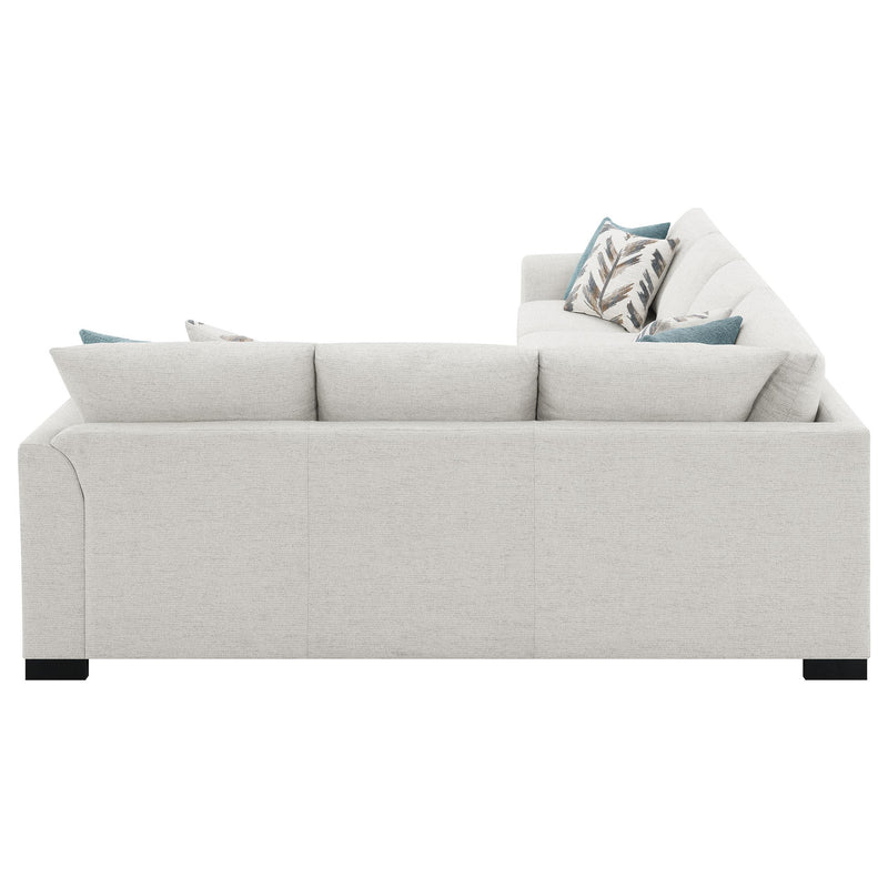 Coaster Furniture Ashford 500818 Chenille Upholstered Sleeper Sectional Sofa - Greige IMAGE 6