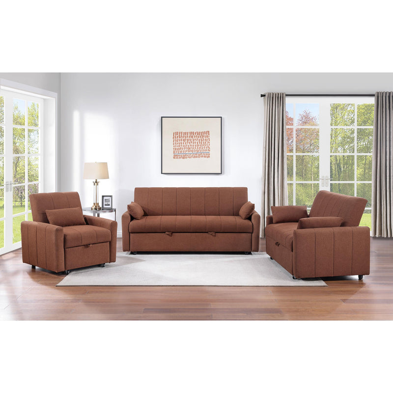 Coaster Furniture Portland 350145 Boucle Upholstered Sleeper Sofa Bed - Copper IMAGE 13