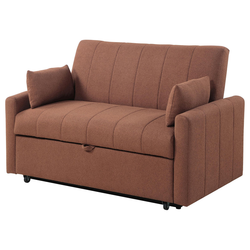 Coaster Furniture Portland 350145 Boucle Upholstered Sleeper Sofa Bed - Copper IMAGE 5