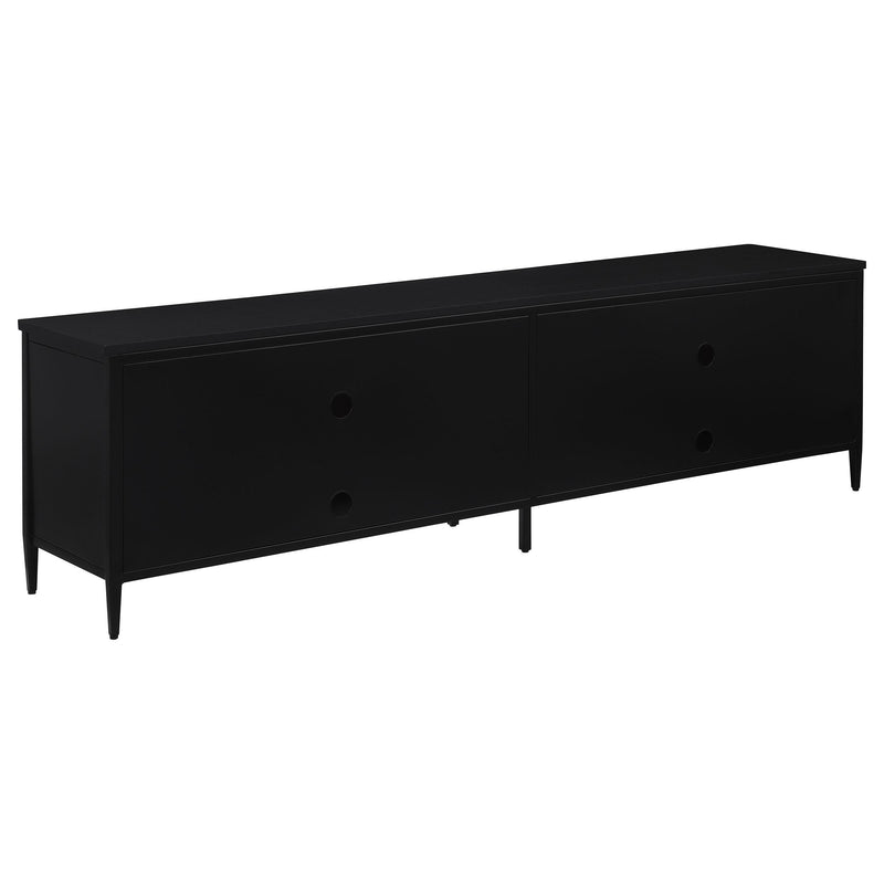 Coaster Furniture Amherst 710035 4-door 78-inch Metal TV Stand Media Console - Black IMAGE 6