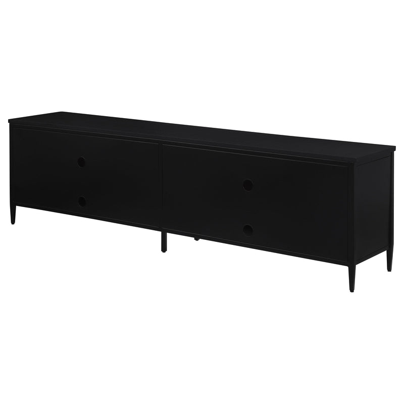 Coaster Furniture Amherst 710035 4-door 78-inch Metal TV Stand Media Console - Black IMAGE 7