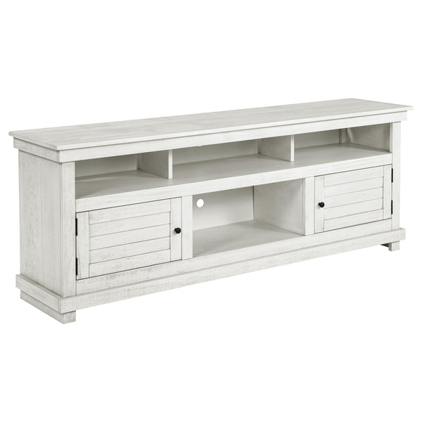 Coaster Furniture Payne 710053 70-inch TV Stand Media Console - Distressed White IMAGE 1