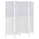 Coaster Furniture Mattison 960122 4-Panel Room Divider Folding Shoji Screen - White IMAGE 1
