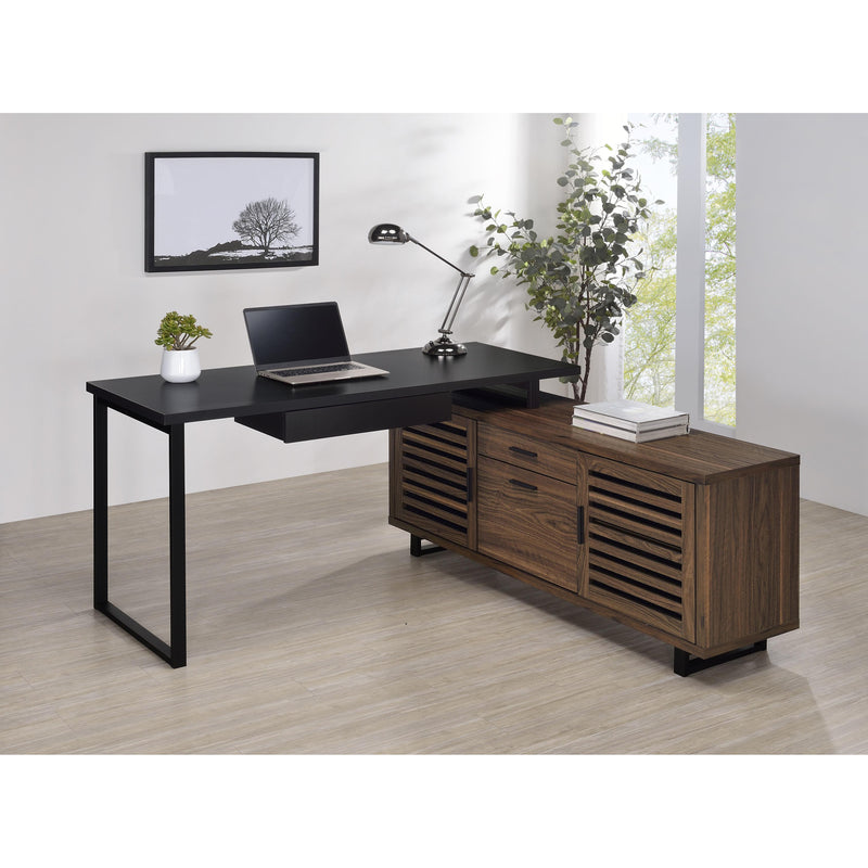 Coaster Furniture Maddox 801861 60-inch L-Shape Office Computer Desk - Black and Walnut IMAGE 10